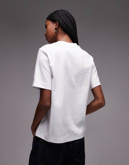 ARKET heavyweight jersey boxy t-shirt in white