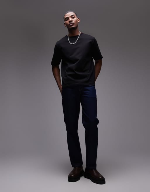 ARKET heavyweight jersey oversized t-shirt in black, 2 of 4