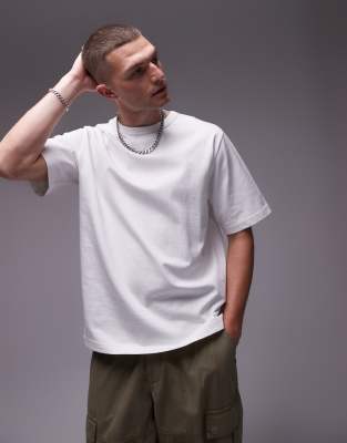 Arket Heavyweight Jersey Oversized T-shirt In White