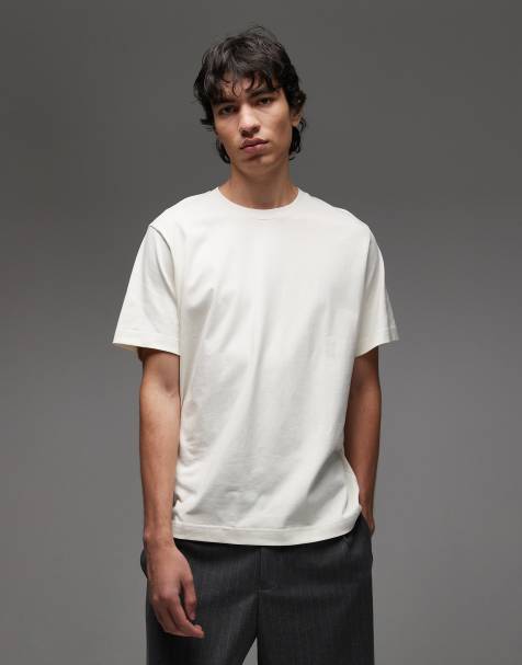 ARKET heavyweight jersey t-shirt in off white - view 1