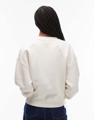 Arket Heavyweight Terry Oversized Sweatshirt In White