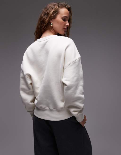 ARKET heavyweight terry oversized sweatshirt in off white