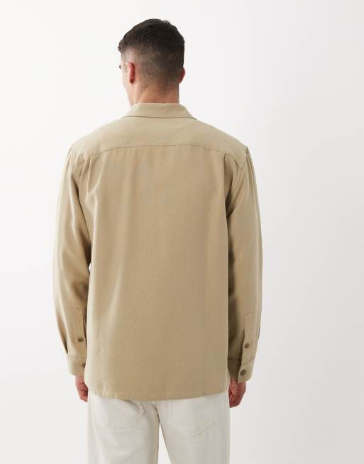 ARKET – Hemdbluse aus Leinenmix in Dunkelbeige, 2 von 5
