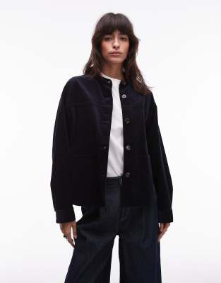 ARKET - Hemdjacke aus Cord in Marineblau mit Utility-Taschen