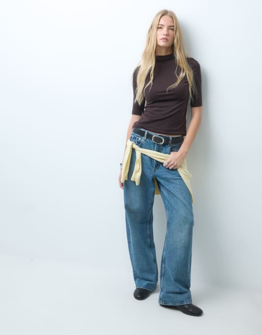 ARKET high neck ribbed top in black, 3 of 4