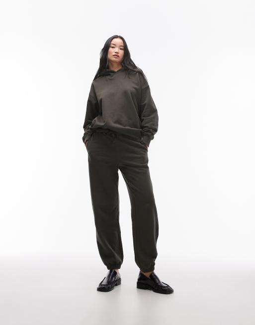 ARKET - Hoodie van zachte jersey badstof in kakigroen, 3 van 4