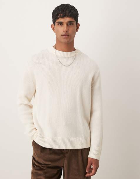 ARKET - Hvid oversized trøje i strikket uldblanding - view 1
