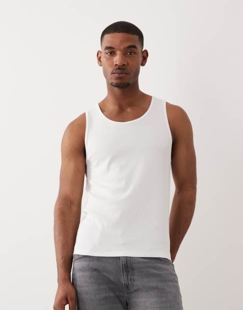 ARKET - Hvid ribstrikket tanktop - view 1