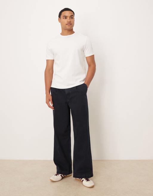 ARKET - Hvid T-shirt i slim fit i kraftig ren bomuld, 2 af 5