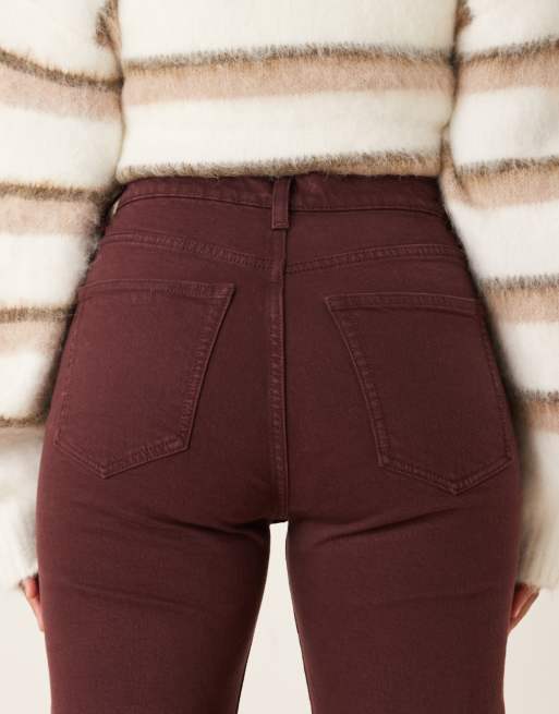 ARKET - Jade - Jean slim stretch - Bordeaux, 4 de 5