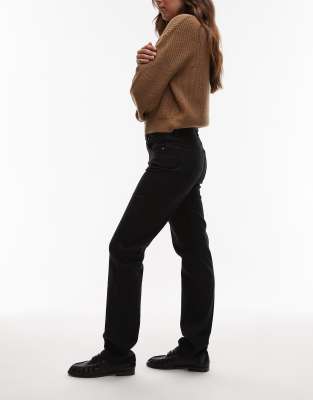 Arket Jade Stretch Full Length Slim Leg Jeans In Black
