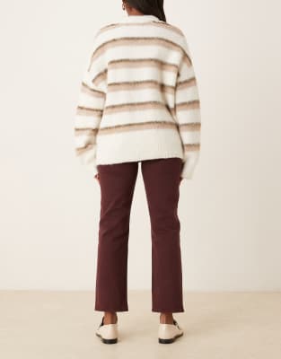 Arket Jade Stretch Slim Leg Jeans In Burgundy