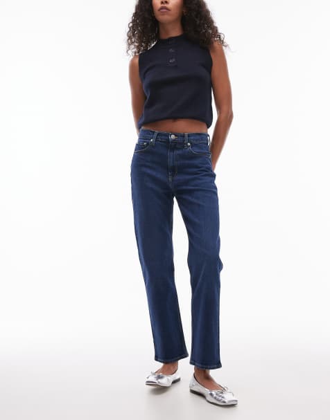 ARKET Jade stretch slim leg jeans in dark wash blue - view 1