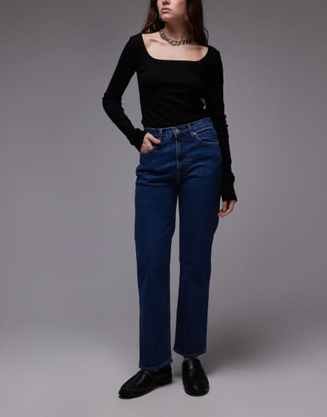 ARKET Jade stretch slim leg jeans in mid wash blue - view 1
