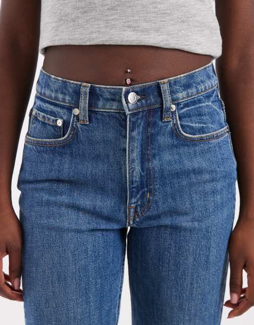 ARKET Jade stretch slim leg jeans in mid wash blue, 5 of 5