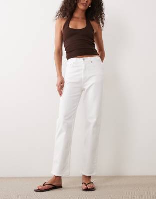 Arket Jade Stretchy Slim Jeans In White