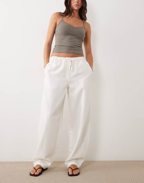 ARKET - Jean barrel à enfiler en denim doux - Blanc cassé - view 1