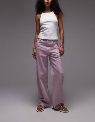 ARKET - Jean décontracté à taille haute - Lilas-rose