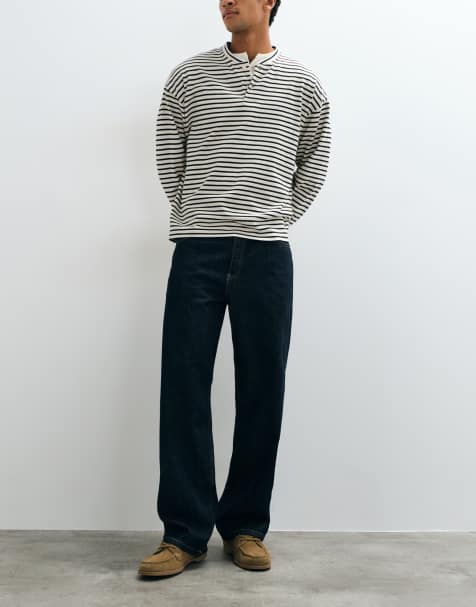 ARKET jeans baggy a vita bassa a gamba ampia blu scuro Mist - view 1