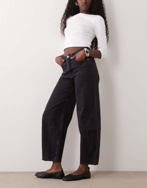 ARKET - Jeans bombati color nero slavato , 2 di 5