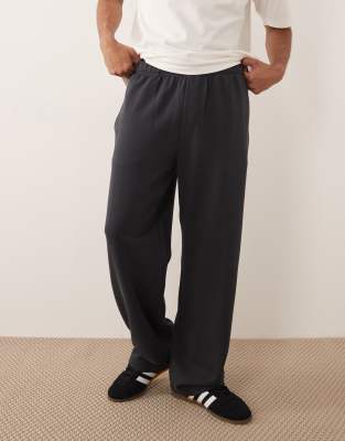 Arket Jersey Drawstring Loose Fit Pants In Black