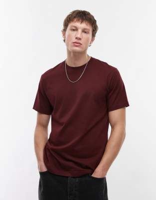 Arket ARKET jersey t-shirt in burgundy-Red
