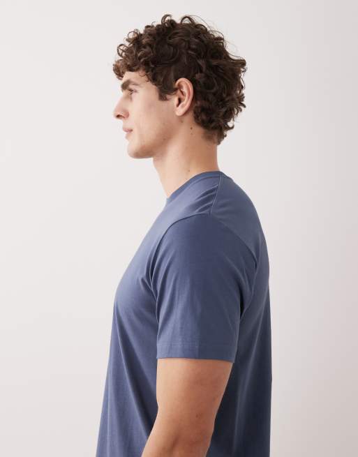 ARKET jersey t-shirt in dark blue, 4 of 5