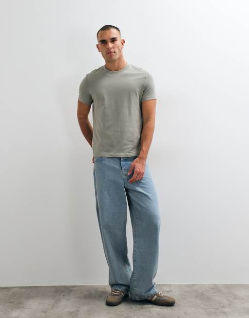 ARKET jersey T-shirt in kaki, 2 van 5