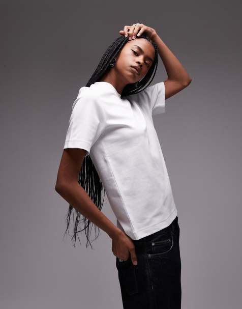 ARKET – Kastiges T-Shirt aus schwerem Jersey in Weiß - view 1