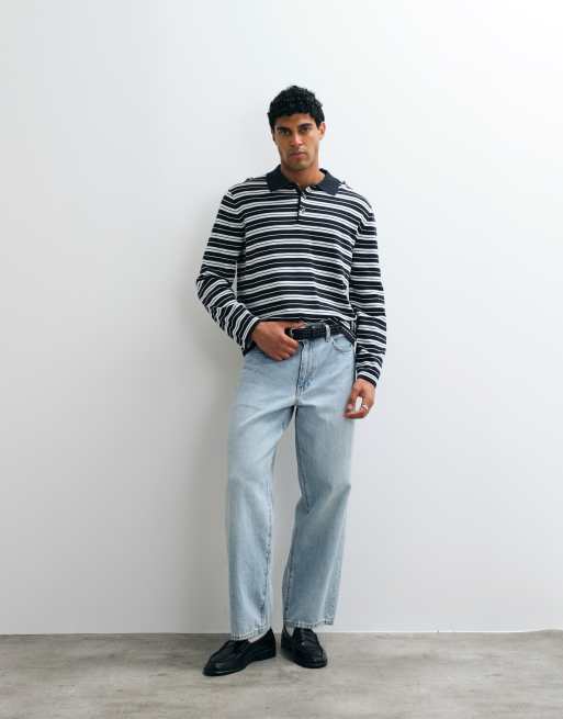 ARKET katoenmix poloshirt met lange mouwen en strepen, 3 van 5