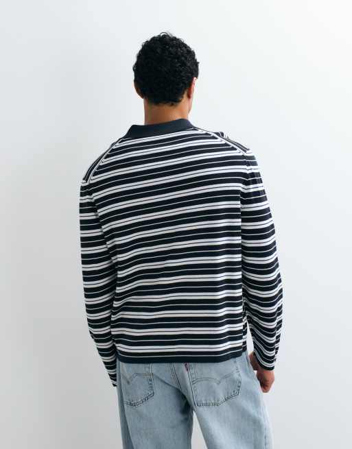 ARKET katoenmix poloshirt met lange mouwen en strepen, 4 van 5