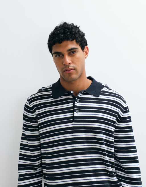 ARKET katoenmix poloshirt met lange mouwen en strepen, 5 van 5