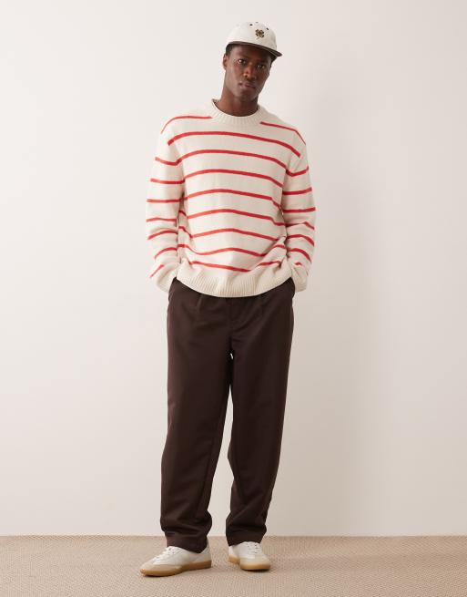 ARKET - Katoenrijke sweater met strepen en ronde hals in wit, 2 van 5