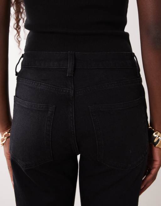 ARKET kick flare jeans in black denim, 4 of 5