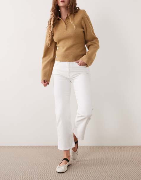 ARKET kick flare jeans van wit denim - view 1