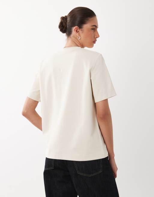 ARKET - Kraftig og råhvid T-shirt i jersey, 4 af 4