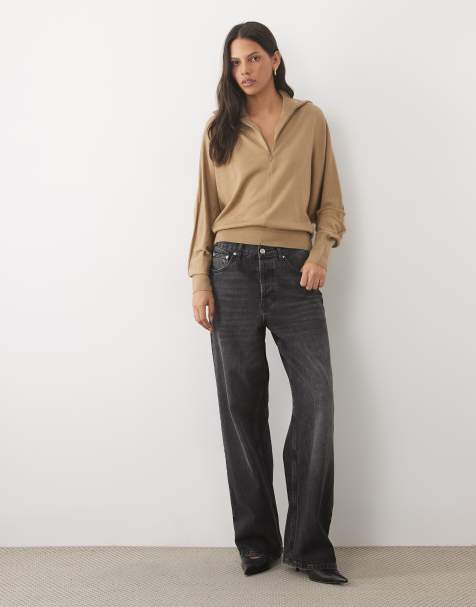 ARKET langärmliger Oversize-Pullover mit Stehkragen in Beige - view 1
