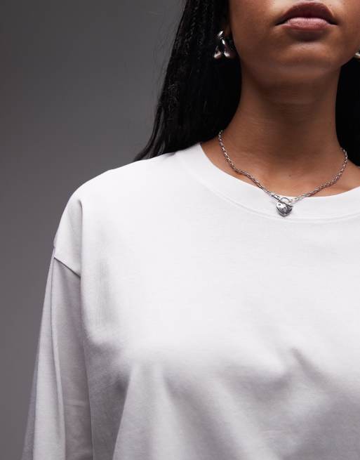 ARKET – Langärmliges Jersey-T-Shirt in Weiß mit lockerem Schnitt und breiten Bündchen, 4 von 4