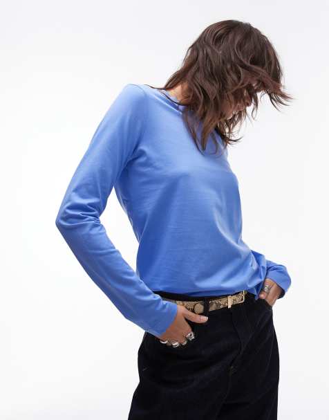 ARKET – Langärmliges T-Shirt in Blau - view 1