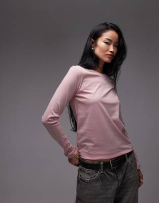 ARKET - Langärmliges T-Shirt in Rosa