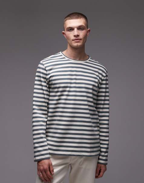 ARKET - Langærmet T-shirt med grønne/hvide striber - view 1