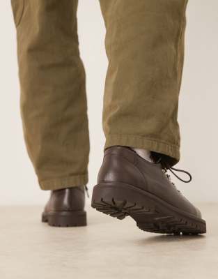 Arket Leather Hiking Short Digby Boot Shoes In Brown