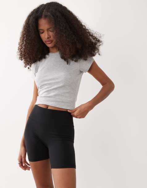 ARKET - Leggings corti morbidi ed elasticizzati neri - view 1