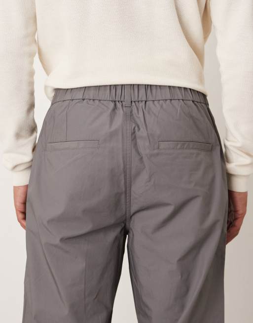 ARKET lightweight pull on pants in gray, 4 of 5