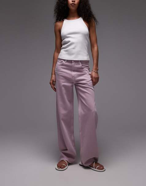 ARKET  high waist relaxed leg jeans in lilac