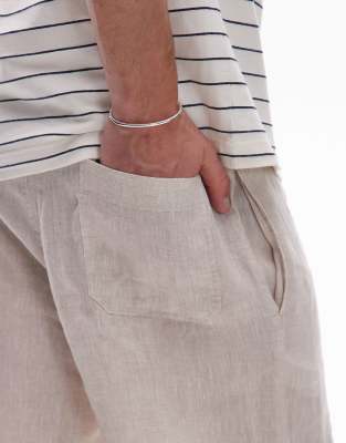 ARKET LINEN DRAWSTRING RELAXED PANTS 