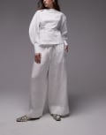 [Arket] ARKET linen pants with drawstring waist in white M WHITE