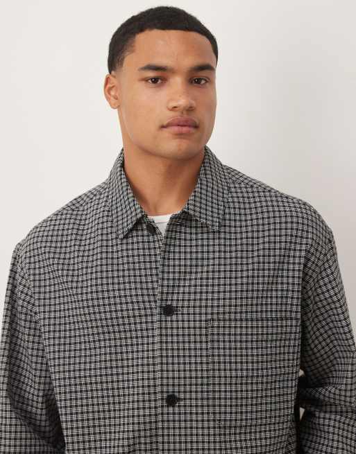 ARKET – Locker geschnittene Hemdjacke aus Seersucker mit hohem