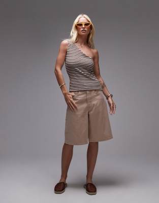 ARKET - Locker geschnittene Shorts aus Denim-Twill in Sandbeige mit mittelhohem Bund und fünf Taschen-Neutral