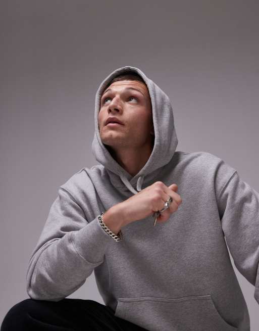 ARKET – Locker geschnittener Kapuzenpullover aus Terry-Stoff in meliertem Grau, 2 von 4